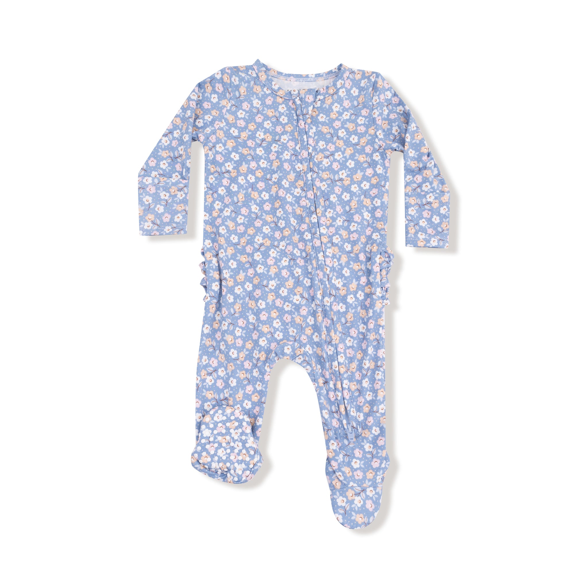 Country Calico - Zipper Ruffle Footie