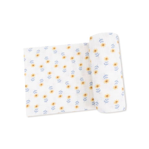Western Sunflower Swaddle Blanket