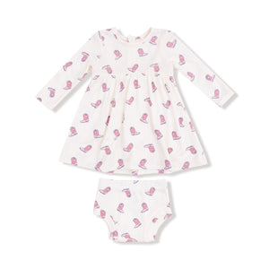 Petite Cowgirl Boots - Simple Dress And Bloomer