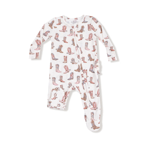 Future Cowgirl - Zipper Ruffle Footie