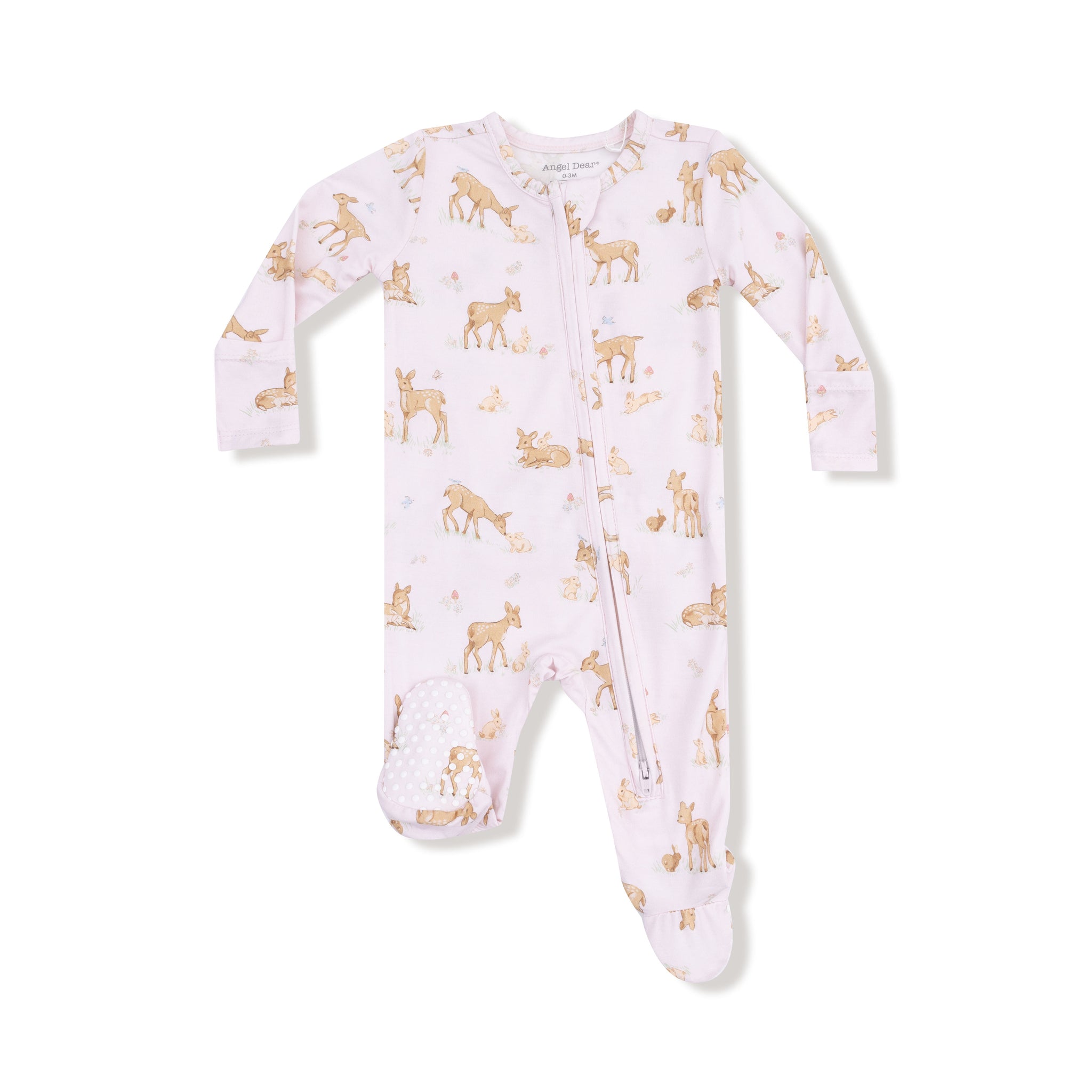 Little Fawn - Zipper Ruffle Footie