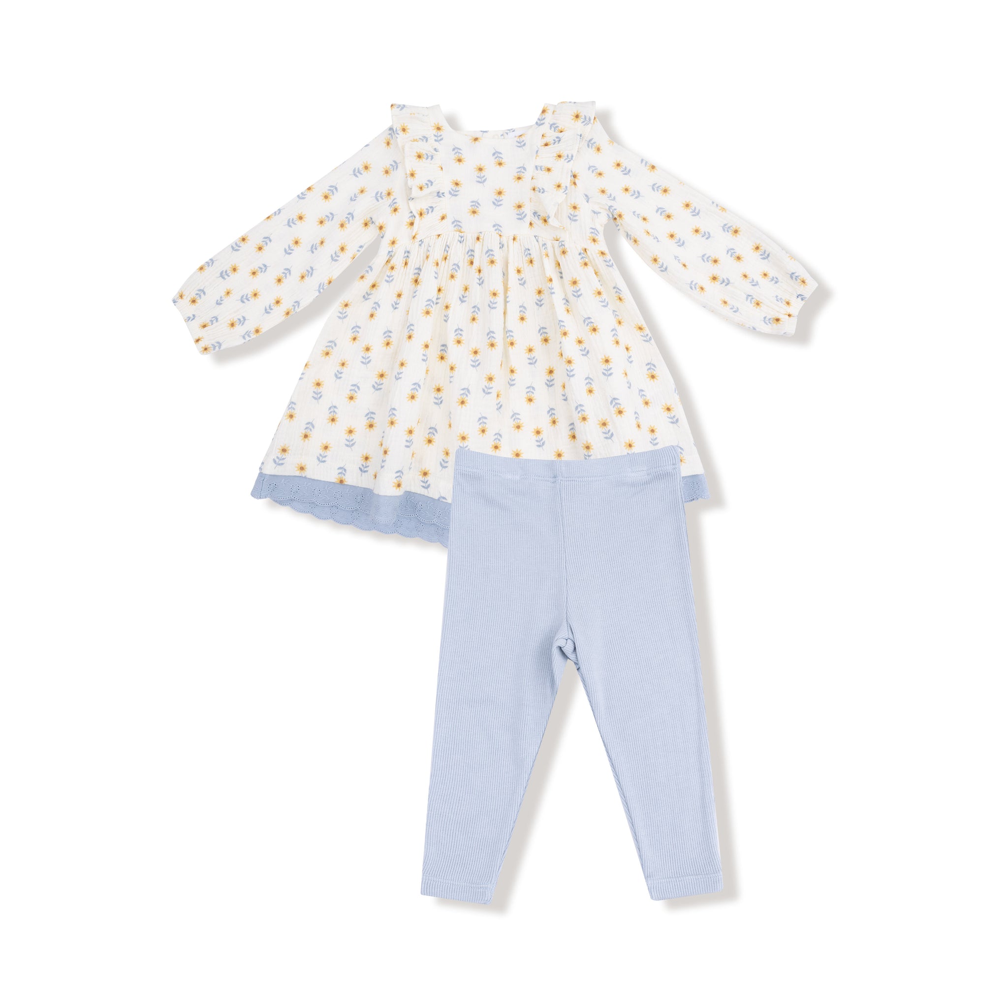 Western Sunflower - Dress with RIbbed Legging