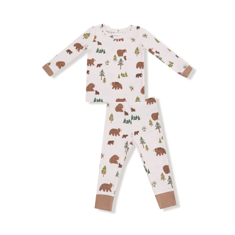 Sweet Brown Bears - L/s Loungewear Set