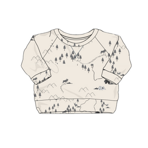 Raglan Sweatshirt-Woodland Maps