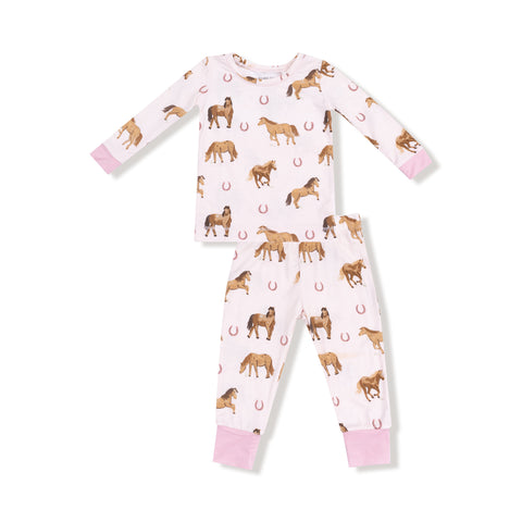 Horses-Pink - L/s Loungewear Set