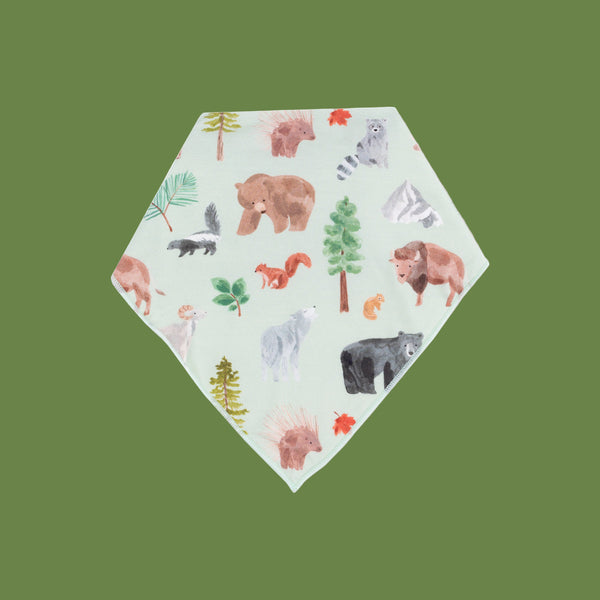 American Woodland Animals Bandana Bib