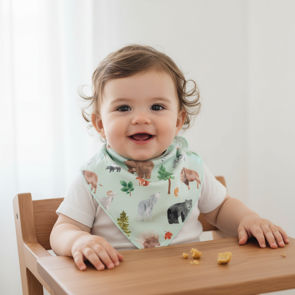 American Woodland Animals Bandana Bib