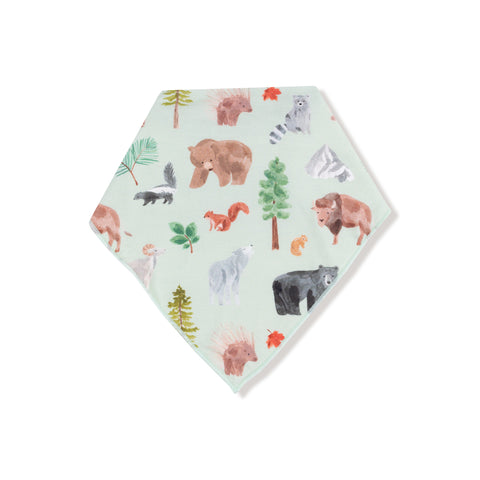 American Woodland Animals Bandana Bib