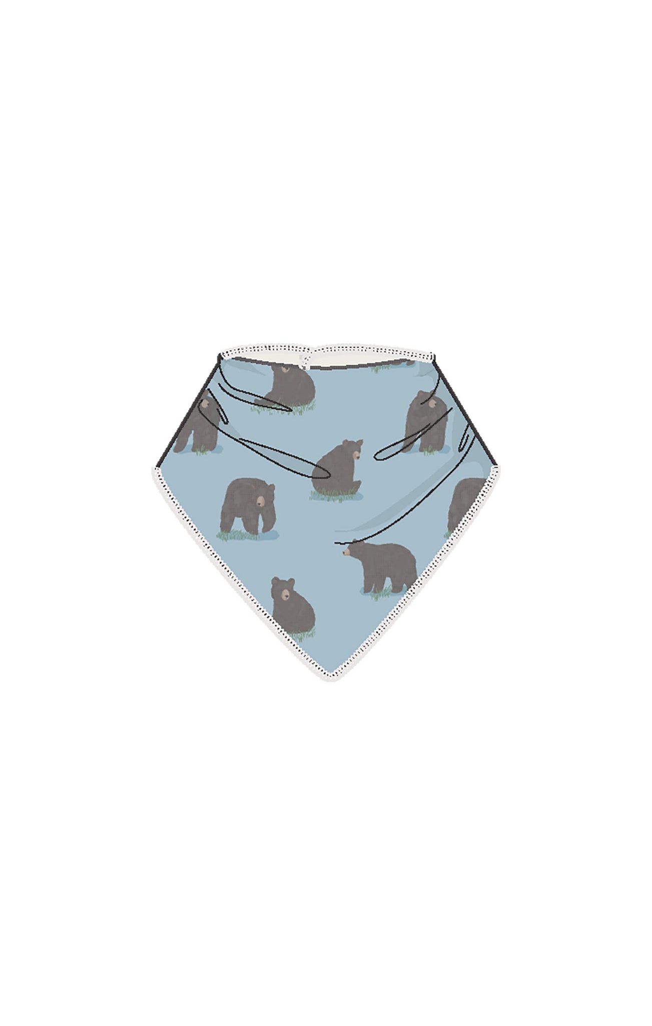 Black Bears Bandana Bib