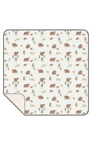 Sweet Brown Bears Bamboo Swaddle Blanket