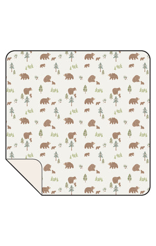 Sweet Brown Bears Bamboo Swaddle Blanket