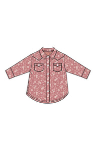 Bandana Floral - L/S Western Pearl Snap Shirt