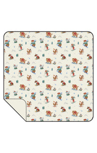 Winter Animal Sports Bamboo Swaddle Blanket