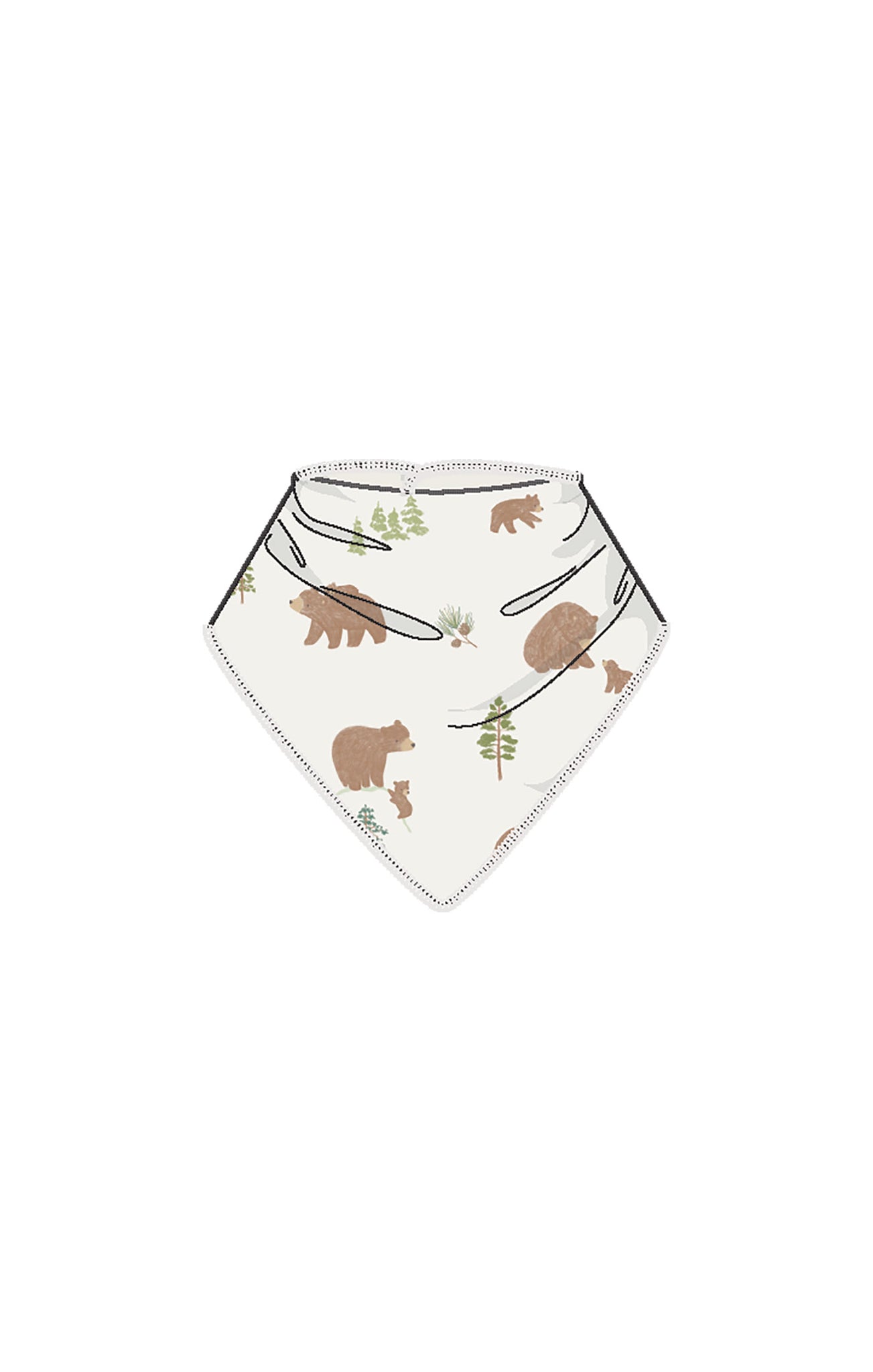 Sweet Brown Bears Bandana Bib