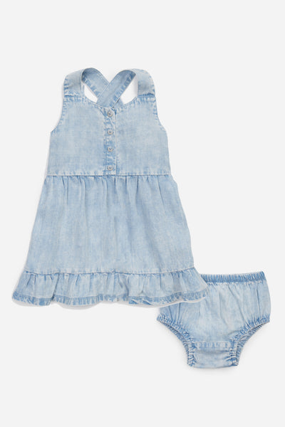 WHITE OUT WASH DRESS