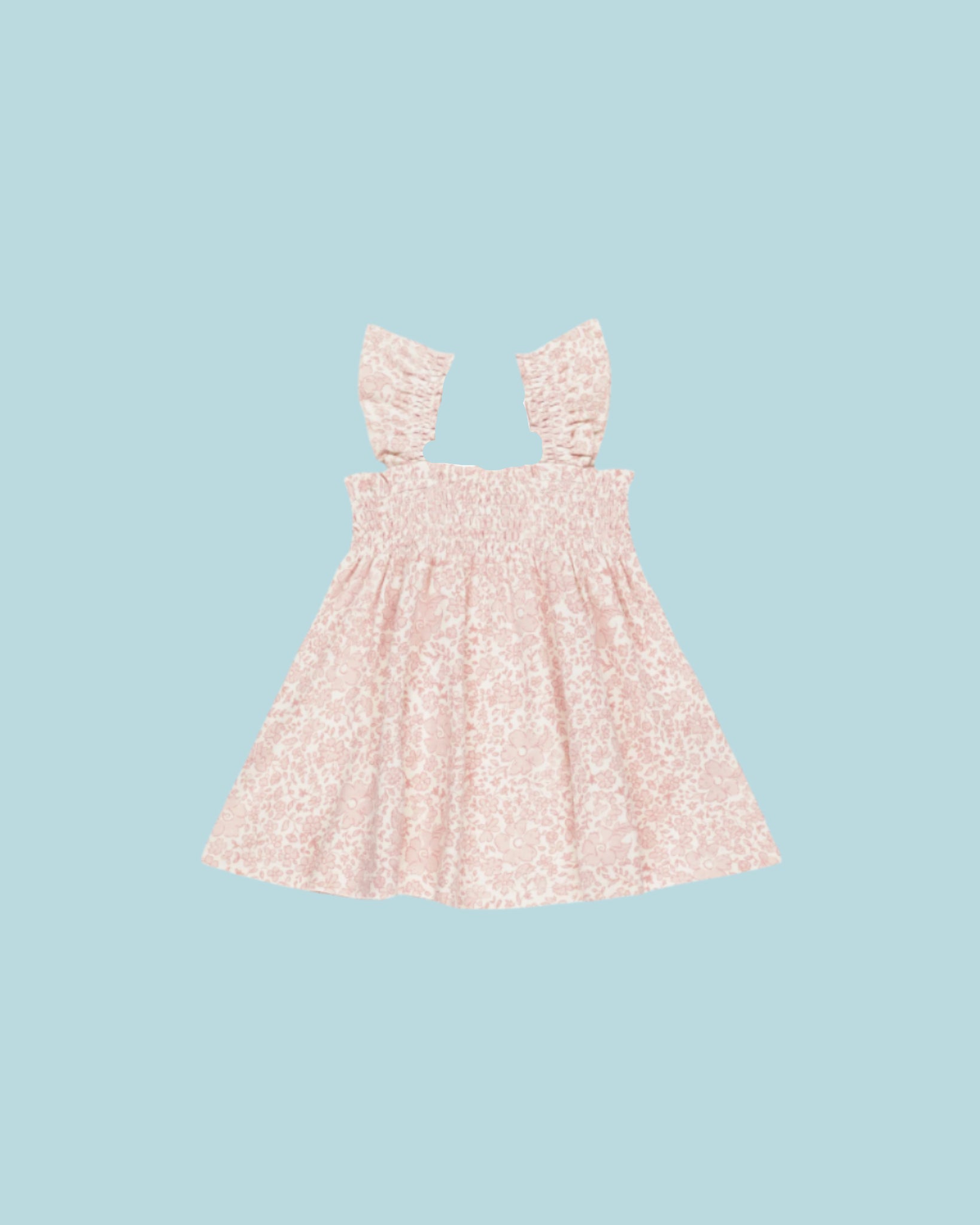 SMOCKED JERSEY DRESS || PINK BLOSSOM