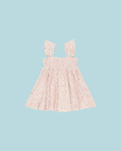 SMOCKED JERSEY DRESS || PINK BLOSSOM