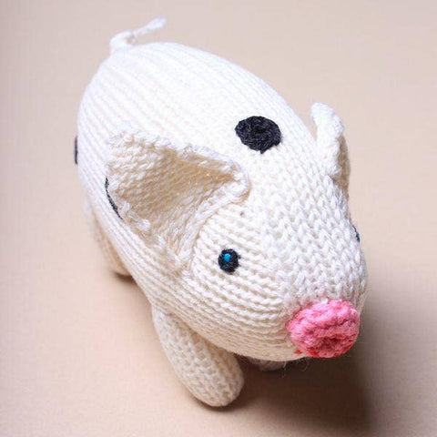 Baby Rattle Toy - Organic Pig Rattle