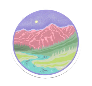 Pastel Mountain Sticker