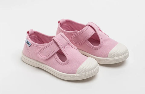 Chris Velcro T-Strap Sneakers - Light Pink