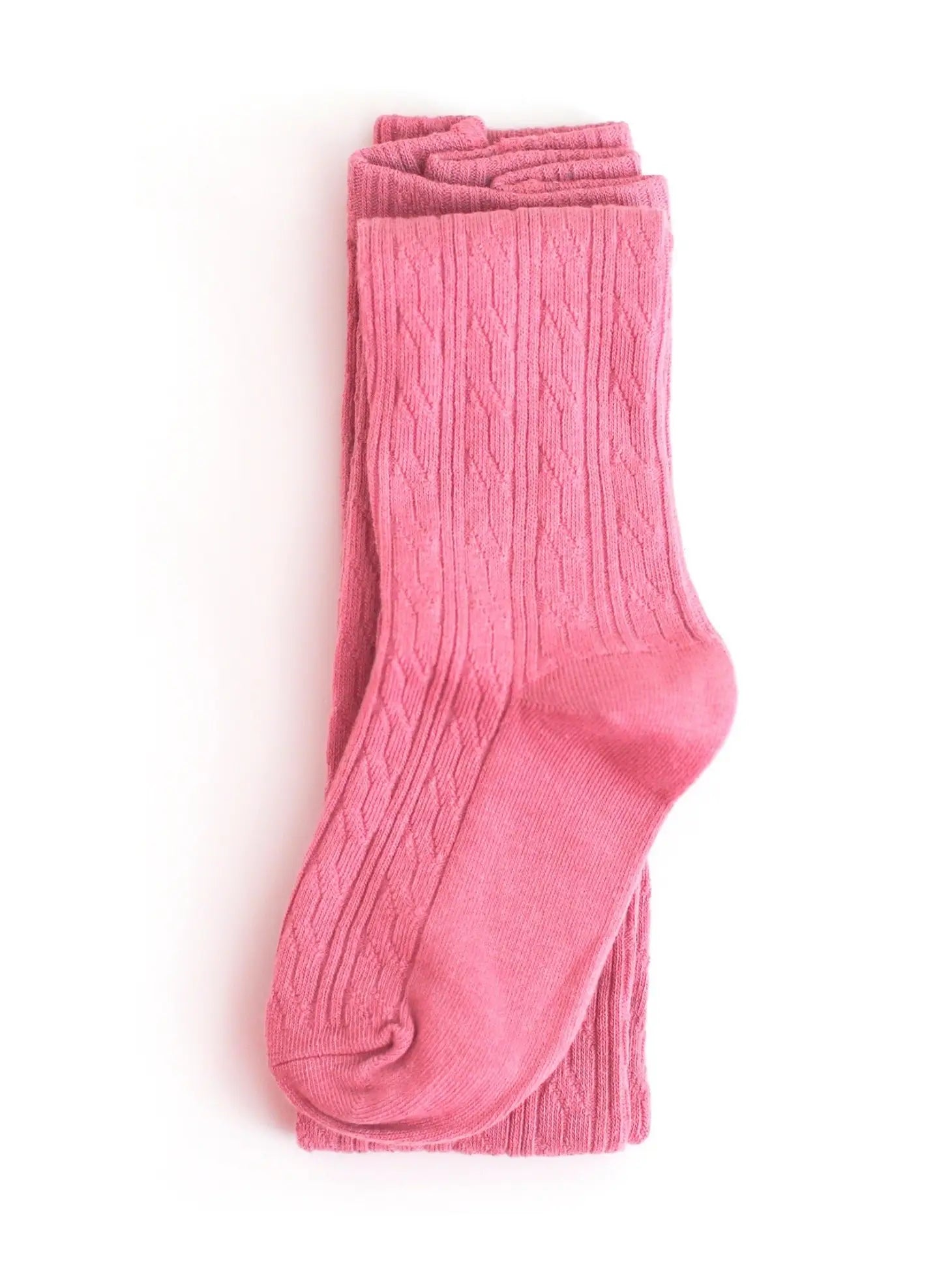 Malibu Pink Cable Knit Tights
