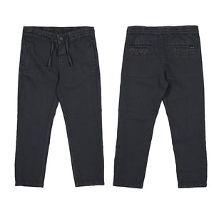 Linen pants-black 3512