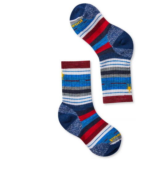 Kids' Medium Hiking Crew Socks-Stripe