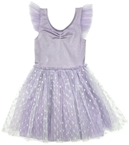Sparkle Lilac Ruffle Dress