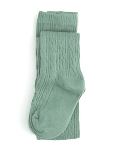 Spearmint Cable Knit Tights