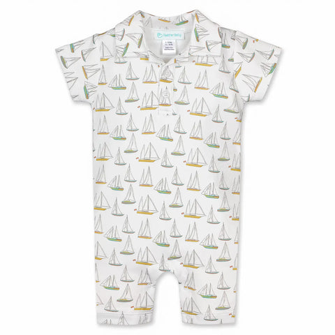 Collared Romper- Sailing Yachts