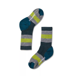 Kids' Striped Medium Hiking Crew Socks