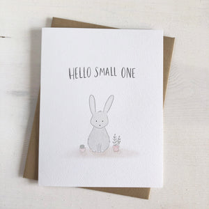 Hello Small One - Baby Bunny Greeting Card